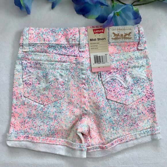 Levi's NWT Cuffed Midi Denim Shorts Girls Various - Picture 4 of 8